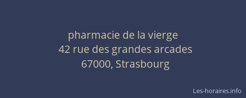 pharmacie de la vierge