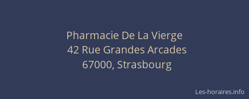 Pharmacie De La Vierge