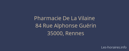 Pharmacie De La Vilaine