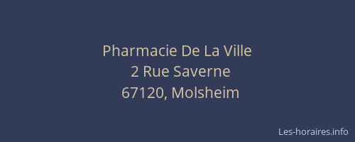 Pharmacie De La Ville