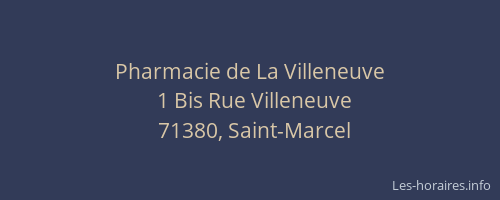 Pharmacie de La Villeneuve