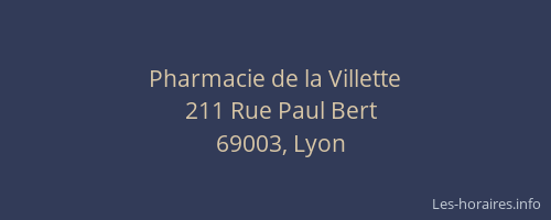 Pharmacie de la Villette