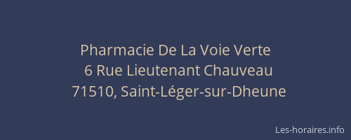 Pharmacie De La Voie Verte