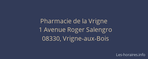 Pharmacie de la Vrigne