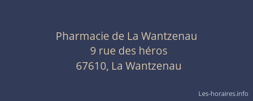 Pharmacie de La Wantzenau