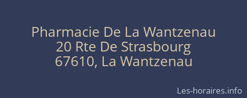 Pharmacie De La Wantzenau