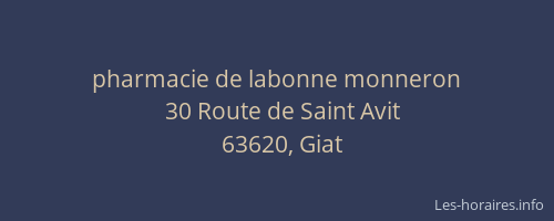 pharmacie de labonne monneron