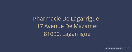 Pharmacie De Lagarrigue
