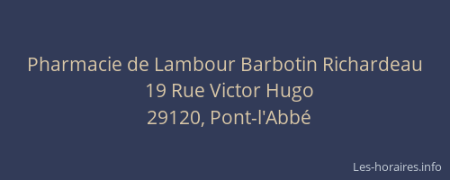 Pharmacie de Lambour Barbotin Richardeau