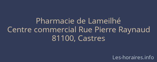 Pharmacie de Lameilhé