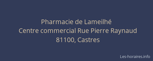Pharmacie de Lameilhé