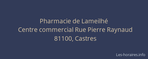 Pharmacie de Lameilh&eacute;