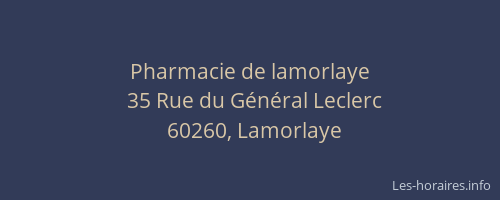 Pharmacie de lamorlaye