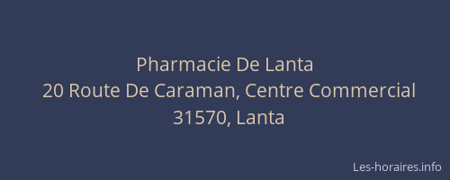 Pharmacie De Lanta