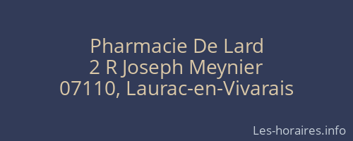 Pharmacie De Lard