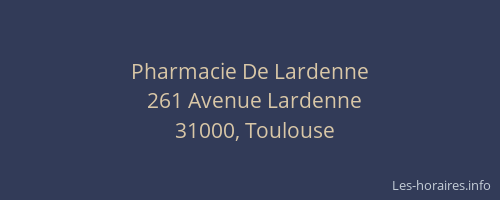 Pharmacie De Lardenne