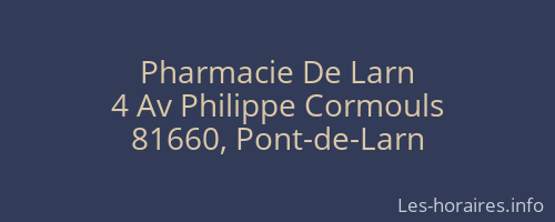 Pharmacie De Larn