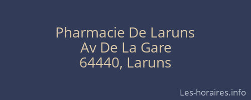 Pharmacie De Laruns
