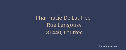 Pharmacie De Lautrec