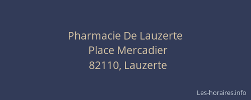 Pharmacie De Lauzerte
