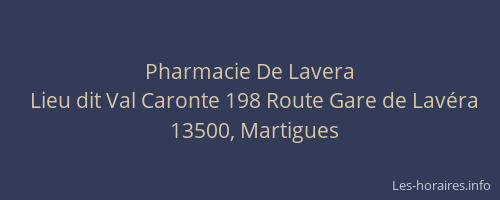 Pharmacie De Lavera