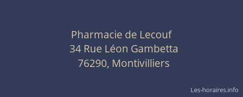 Pharmacie de Lecouf