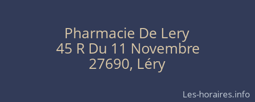 Pharmacie De Lery