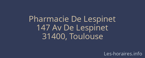 Pharmacie De Lespinet