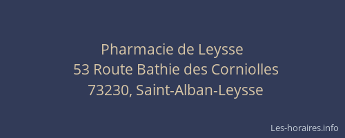 Pharmacie de Leysse