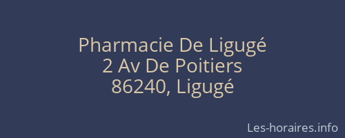 Pharmacie De Ligugé