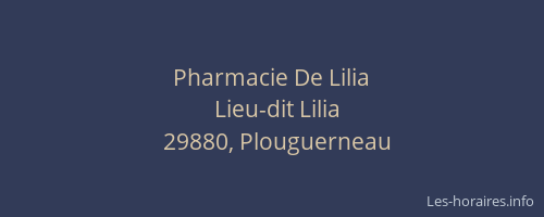 Pharmacie De Lilia