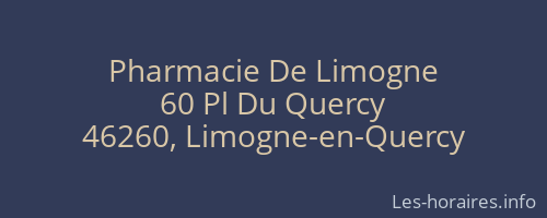 Pharmacie De Limogne