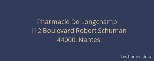 Pharmacie De Longchamp
