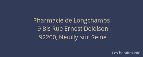 Pharmacie de Longchamps