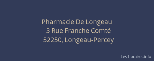Pharmacie De Longeau