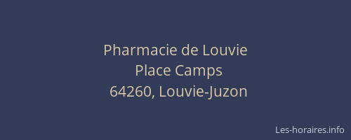 Pharmacie de Louvie