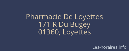 Pharmacie De Loyettes