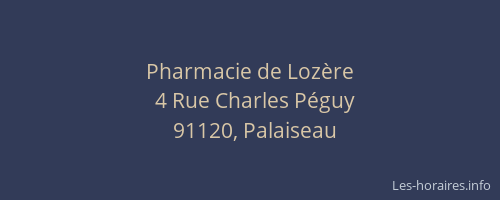 Pharmacie de Lozère