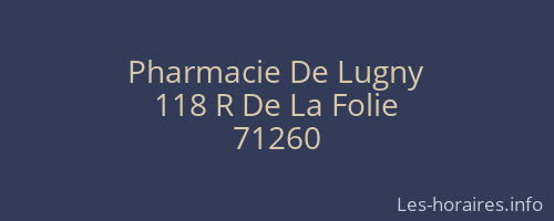 Pharmacie De Lugny
