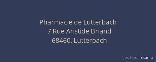 Pharmacie de Lutterbach