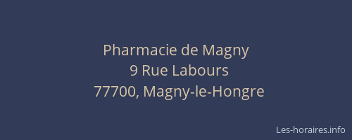 Pharmacie de Magny