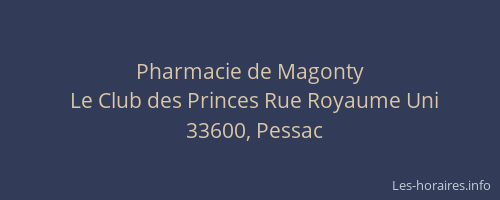 Pharmacie de Magonty