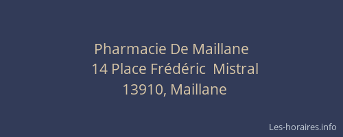 Pharmacie De Maillane