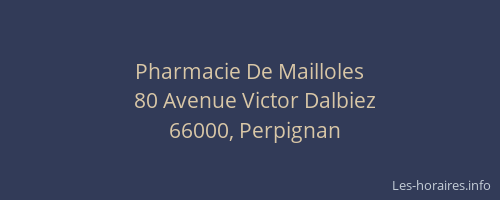 Pharmacie De Mailloles