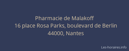 Pharmacie de Malakoff