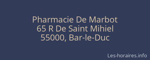 Pharmacie De Marbot