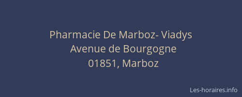 Pharmacie De Marboz- Viadys