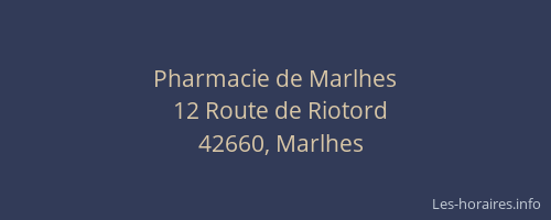 Pharmacie de Marlhes