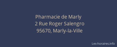 Pharmacie de Marly