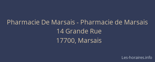 Pharmacie De Marsais - Pharmacie de Marsais